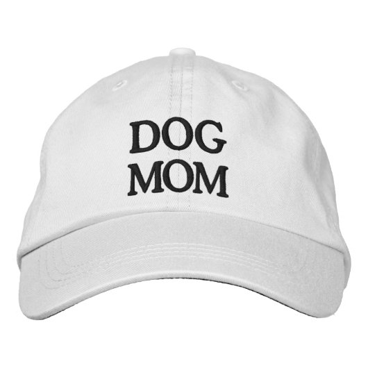 Dog mam zwart-wit geborduurd Baseball Pet (Voorkant)