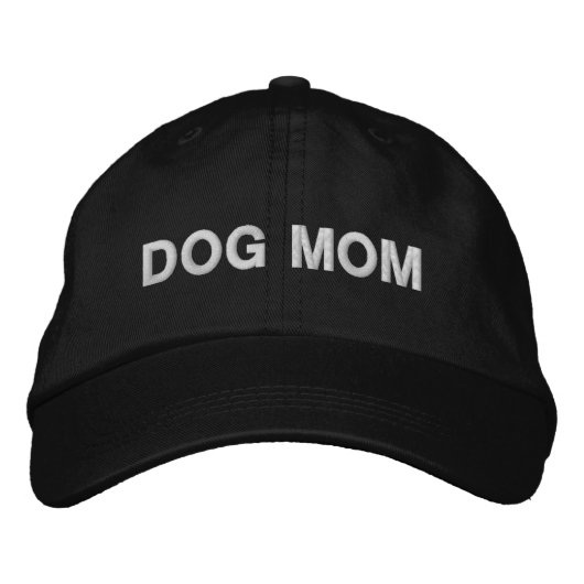 Dog mam zwart-wit geborduurd Baseball Pet (Voorkant)
