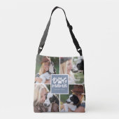 Dog Mama | 4 Ruitenpaneel fotoraster Crossbody Tas (Achterkant)