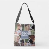 Dog Mama | 4 Ruitenpaneel fotoraster Crossbody Tas (Voorkant)