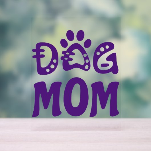 Dog mama acryl bord (Neutraal)