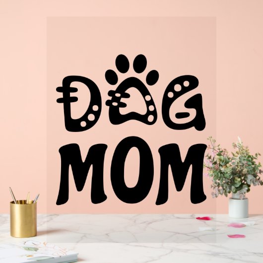 Dog mama acryl bord (Huwelijk)
