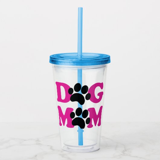 Dog mama acryl drinkbeker (Voorkant)