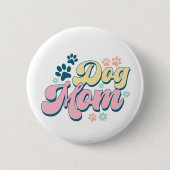 'Dog Mama' Badge Ronde Button 5,7 Cm (Voorkant)