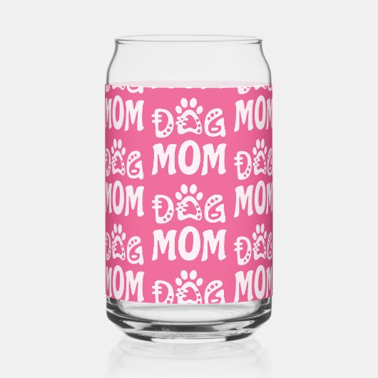 Dog mama blikvorm glas (Voorkant)