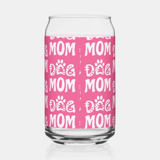 Dog mama blikvorm glas (Links)