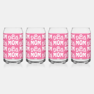 Dog mama blikvorm glas