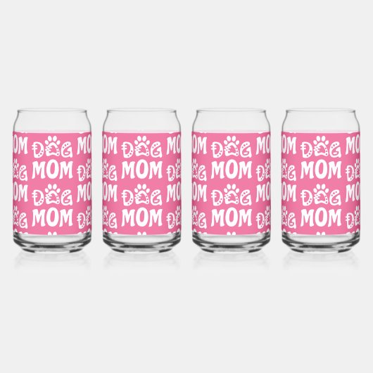 Dog mama blikvorm glas (Links)