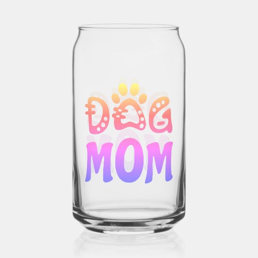 Dog mama blikvorm glas (Voorkant)