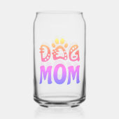 Dog mama blikvorm glas (Achterkant)