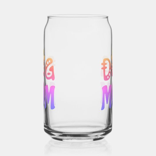 Dog mama blikvorm glas (Rechts)