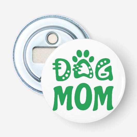 Dog mama button flesopener (Voorkant)