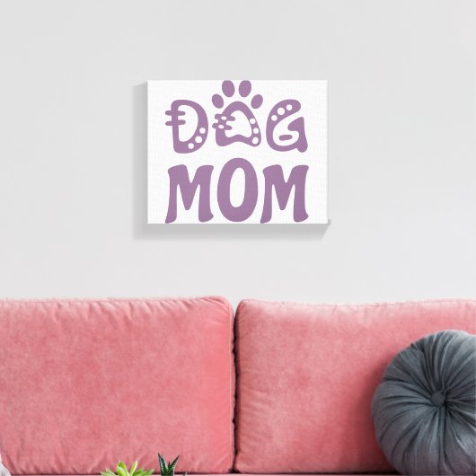 Dog mama canvas afdruk (Insitu (Woonkamer))