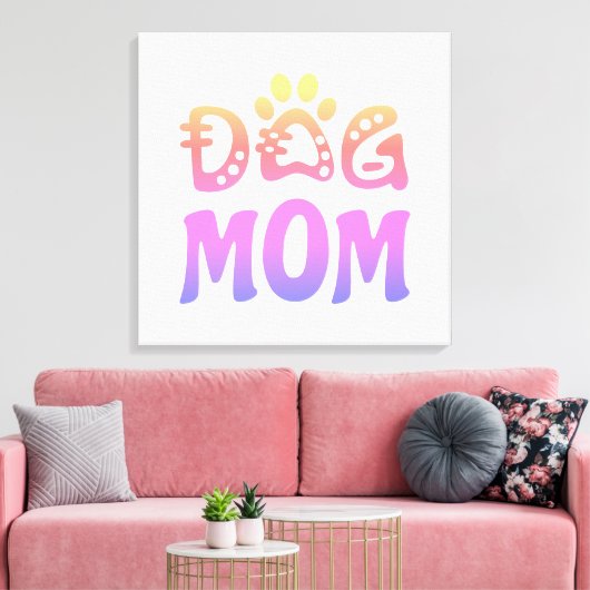 Dog mama canvas afdruk (Insitu (Woonkamer))