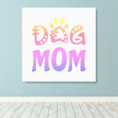 Dog mama canvas afdruk (Insitu (Houten vloer))