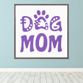 Dog mama canvas afdruk (Insitu (Houten vloer))