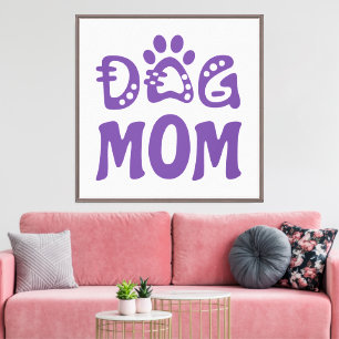 Dog mama canvas afdruk
