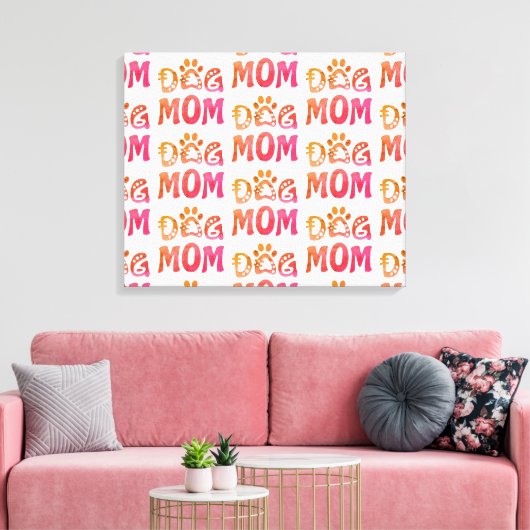 Dog mama canvas afdruk (Insitu (Woonkamer))