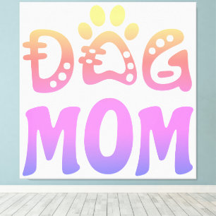 Dog mama canvas afdruk