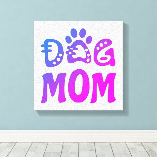 Dog mama canvas afdruk (Insitu (Houten vloer))