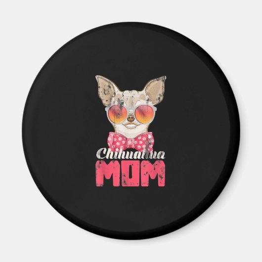 Dog Mama Chihuahua Magneet (Voorkant)
