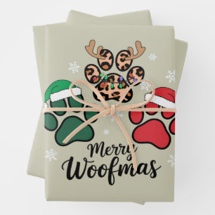 Dog Mama Christmas Merry Woofmas Hondenliefhebber Inpakpapier Vel