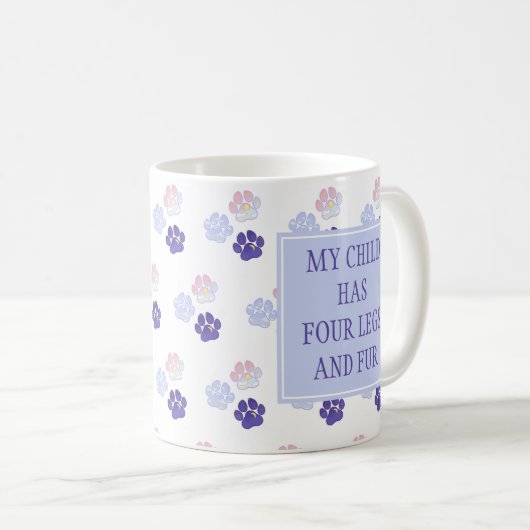 Dog mama Colorful Paws Mok (Voorkant rechts)