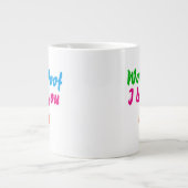 Dog mama Cool Wof Wof ik hou van je mama Cute Grote Koffiekop (Voorkant)