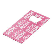 Dog mama creditkaart flessenopener (Achterkant Gekanteld)