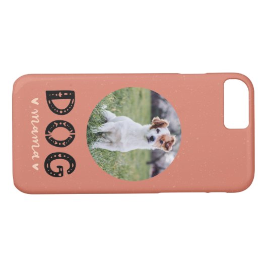 Dog Mama Custom Pet Photo Hoesje-Mate iPhone Case (Achterkant (Horizontaal))