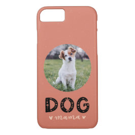 Dog Mama Custom Pet Photo Hoesje-Mate iPhone Case