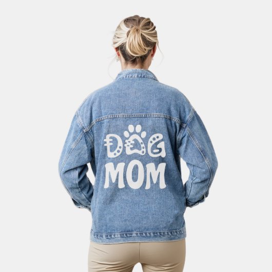 Dog mama denim jacket (Model)