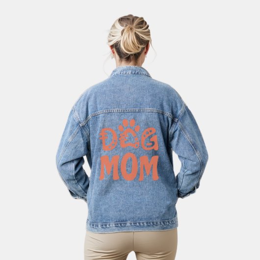 Dog mama denim jacket (Model)