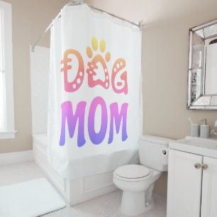 Dog mama douchegordijn