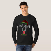 Dog mama Elf Buffalo Pset Matching Family Christma T-shirt (Voorkant volledig)