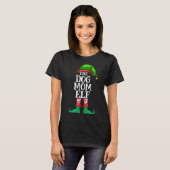 Dog mama Elf Matching Family Kerstmis Pajama T-shirt (Voorkant volledig)