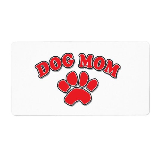 Dog mama etiket (Voorkant)