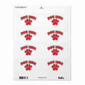 Dog mama etiket (Full Sheet)