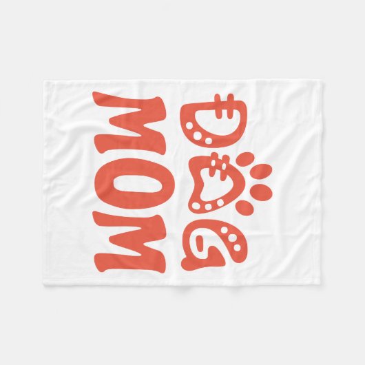 Dog mama fleece deken (Voorkant (Horizontaal))