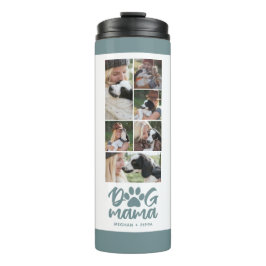 Dog Mama | Foto Grid Green Thermosbeker