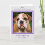 Dog Mama Funny Happy Birthday Cute Dog Poop Kaart<br><div class="desc">Fijne verjaardag voor de Dog Mam. Voeg de foto van je hond toe en personaliseer je van de hond.
Er is niemand die ik liever aan mijn kant zou hebben,  onhandig wachtend terwijl ik poop.</div>