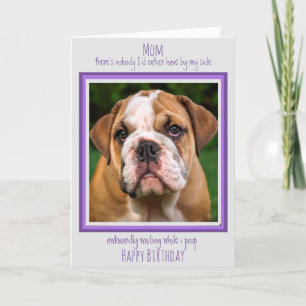 Dog Mama Funny Happy Birthday Cute Dog Poop Kaart
