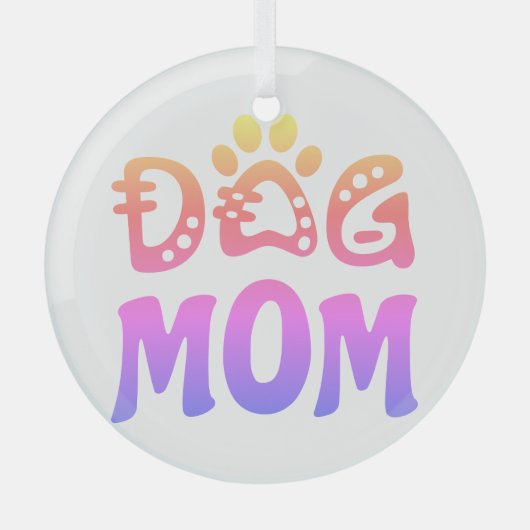 Dog mama glas ornament (Voorkant)