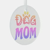 Dog mama glas ornament (Voorkant Rechts)