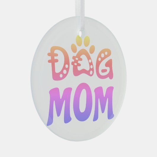 Dog mama glas ornament (Voorkant Rechts)