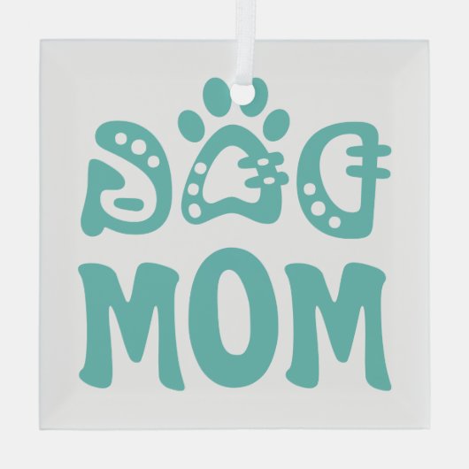 Dog mama glas ornament (Achterkant)