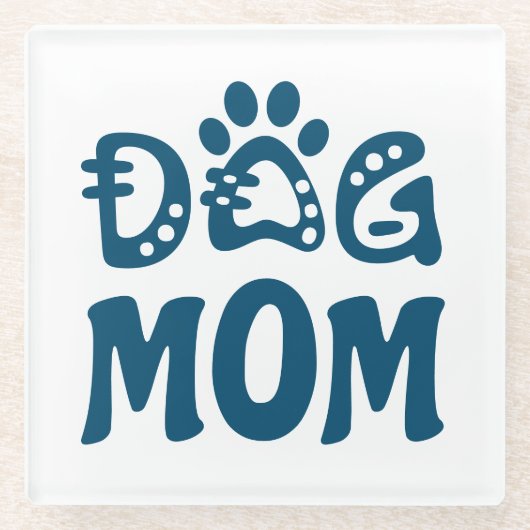 Dog mama glazen onderzetter (Voorkant)