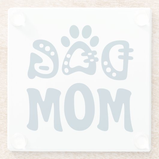 Dog mama glazen onderzetter (Achterkant)
