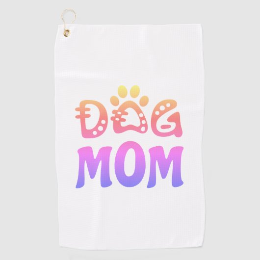 Dog mama golfhanddoek (Voorkant)