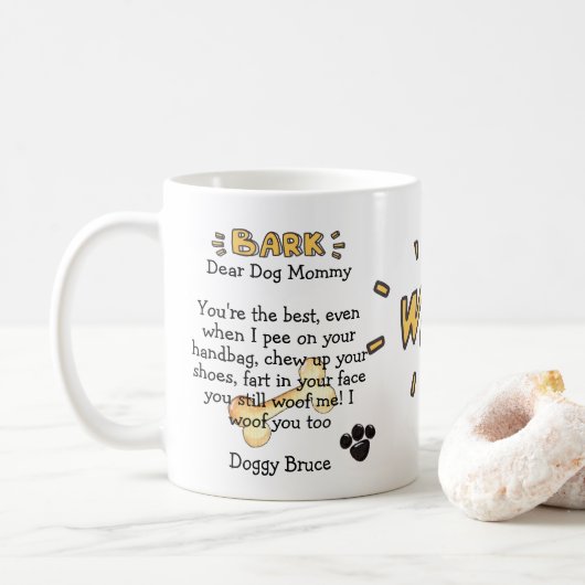 Dog Mama Grappig Schattig Mok Gepersonaliseerde Gi (Met donut)